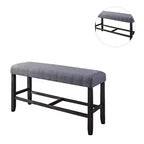 Banc de comptoir Simple Relax en tissu gris et expresso vieilli