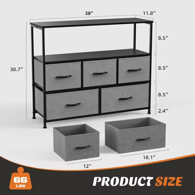 Tour de rangement polyvalente pour chambres d'enfants, placards, entrées et crèches : Commode haute avec tissu et plateau en bois