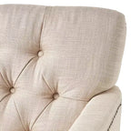 Fauteuil de club contemporain capitonné GDFStudio Aurelia avec clous décoratifs