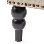 Fauteuil de club contemporain capitonné GDFStudio Aurelia avec clous décoratifs