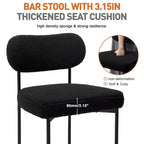 WARMOUNTS Lot de 4 tabourets de bar modernes rembourrés à hauteur de comptoir