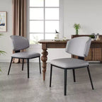 Christopher Knight Home Enoch Chaises de salle à manger modernes rembourrées en similicuir (Lot de 2)