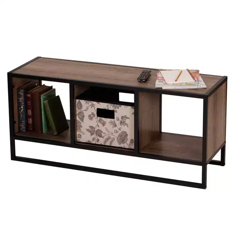 Meuble TV Household Essentials Jamestown avec compartiments de rangement