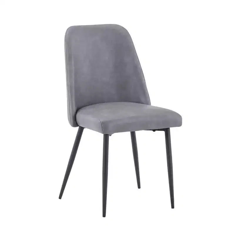 Jofran, Chaise de salle à manger moderne du milieu du siècle en similicuir (lot de 2)
