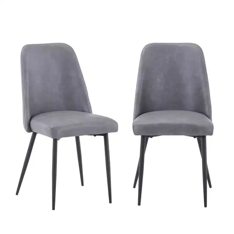Jofran, Chaise de salle à manger moderne du milieu du siècle en similicuir (lot de 2)