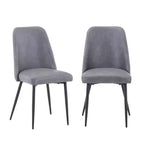 Jofran, Chaise de salle à manger moderne du milieu du siècle en similicuir (lot de 2)