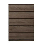 HomeStock 5.43 in.H Particle Board Vertical Dressers with 5 - Drawers in Brown Finish