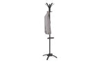 Porte-manteau Alba CLEO, support autoportant, dix patères, acier/plastique, 50,17 x 50,17 x 175,01 cm (l x P x H), noir