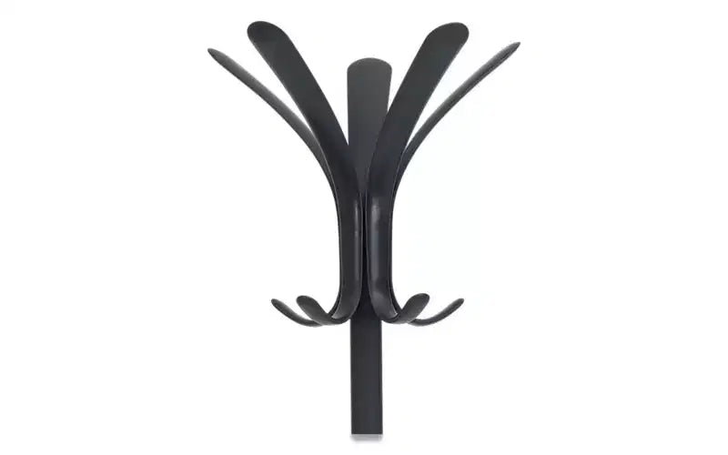 Porte-manteau Alba CLEO, support autoportant, dix patères, acier/plastique, 50,17 x 50,17 x 175,01 cm (l x P x H), noir
