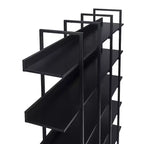 Étagère de style industriel vintage Whisen avec cadre en métal et panneau MDF, bibliothèque ouverte pour le bureau à domicile