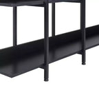 Étagère de style industriel vintage Whisen avec cadre en métal et panneau MDF, bibliothèque ouverte pour le bureau à domicile