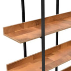 Étagère de style industriel vintage Whisen avec cadre en métal et panneau MDF, bibliothèque ouverte pour le bureau à domicile