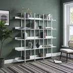 Étagère de style industriel vintage Whisen avec cadre en métal et panneau MDF, bibliothèque ouverte pour le bureau à domicile