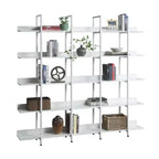 Étagère de style industriel vintage Whisen avec cadre en métal et panneau MDF, bibliothèque ouverte pour le bureau à domicile