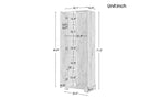 Armoire de rangement de salle de bain Whisen à double porte avec étagère réglable, armoire verticale