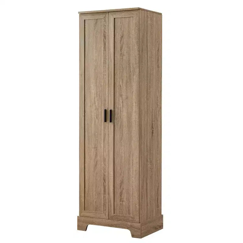 Armoire de rangement de salle de bain Whisen à double porte avec étagère réglable, armoire verticale