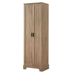 Armoire de rangement de salle de bain Whisen à double porte avec étagère réglable, armoire verticale