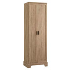 Armoire de rangement de salle de bain Whisen à double porte avec étagère réglable, armoire verticale