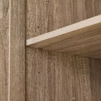Armoire de rangement de salle de bain Whisen à double porte avec étagère réglable, armoire verticale