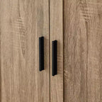 Armoire de rangement de salle de bain Whisen à double porte avec étagère réglable, armoire verticale