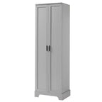 Armoire de rangement de salle de bain Whisen à double porte avec étagère réglable, armoire verticale