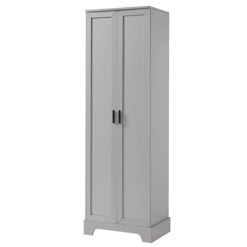 Armoire de rangement de salle de bain Whisen à double porte avec étagère réglable, armoire verticale
