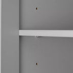 Armoire de rangement de salle de bain Whisen à double porte avec étagère réglable, armoire verticale
