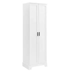 Armoire de rangement de salle de bain Whisen à double porte avec étagère réglable, armoire verticale