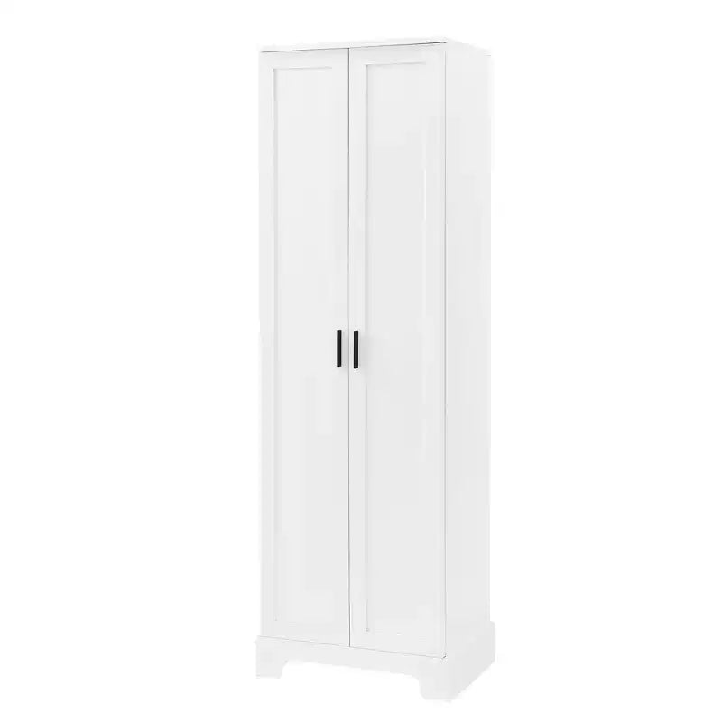 Armoire de rangement de salle de bain Whisen à double porte avec étagère réglable, armoire verticale