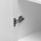 Armoire de rangement de salle de bain Whisen à double porte avec étagère réglable, armoire verticale