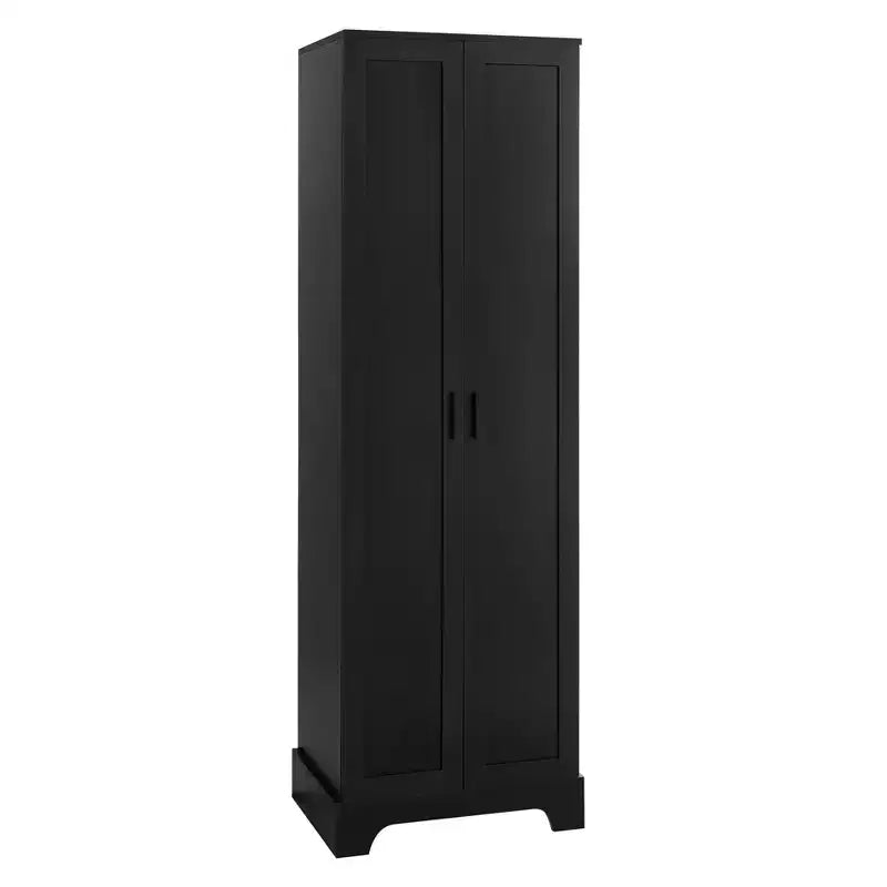 Armoire de rangement de salle de bain Whisen à double porte avec étagère réglable, armoire verticale