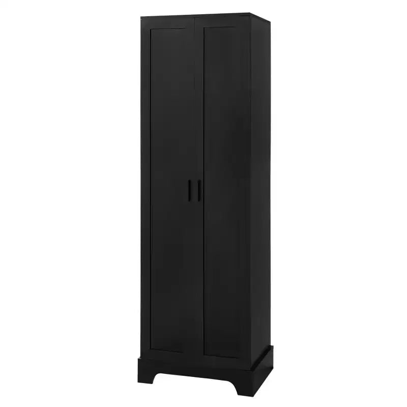 Armoire de rangement de salle de bain Whisen à double porte avec étagère réglable, armoire verticale