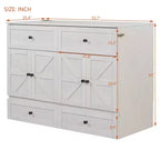 Lit escamotable grand lit/deux places avec grands tiroirs et ports USB - ModernLuxe