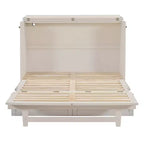 Lit escamotable grand lit/deux places avec grands tiroirs et ports USB - ModernLuxe