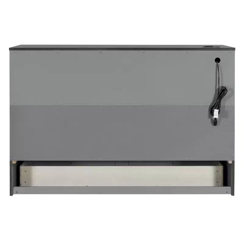 Lit escamotable grand lit/deux places avec grands tiroirs et ports USB - ModernLuxe