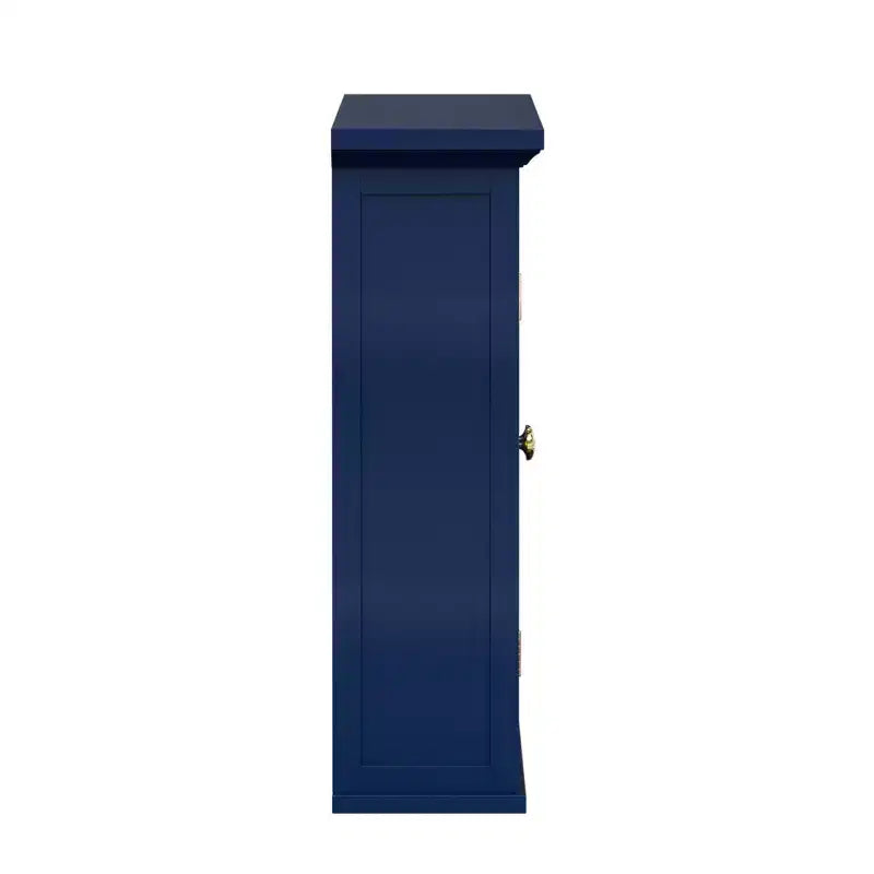 Meuble haut amovible à deux portes Teamson Home Glancy avec fausses portes à persiennes, bleu marine