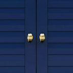 Meuble haut amovible à deux portes Teamson Home Glancy avec fausses portes à persiennes, bleu marine