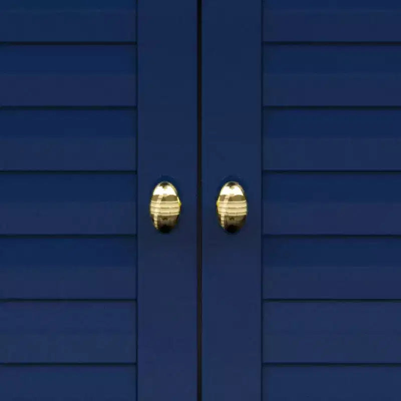 Meuble haut amovible à deux portes Teamson Home Glancy avec fausses portes à persiennes, bleu marine