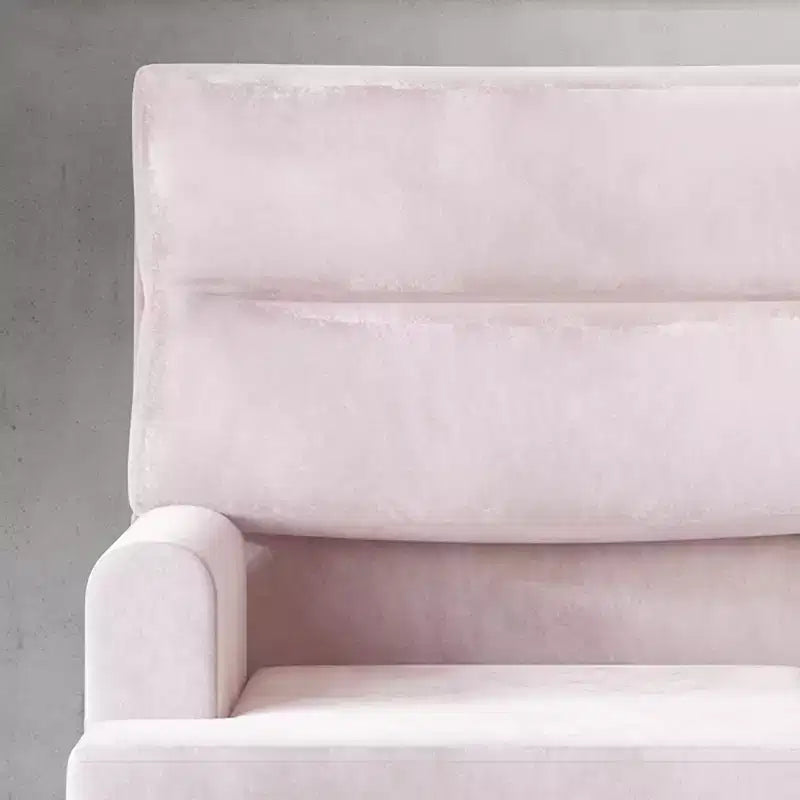 Fauteuil d'appoint avec ottoman en velours ChaletPosh