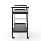 Dessertes de bar Harrison GDFStudio en bois d'imitation et fer avec roulettes