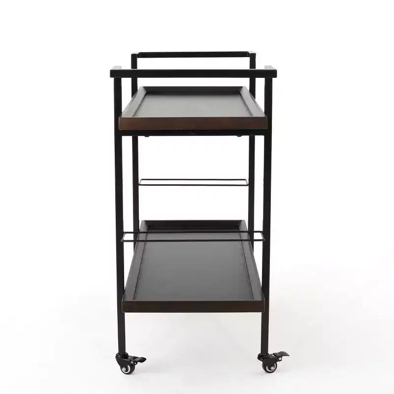 Dessertes de bar Harrison GDFStudio en bois d'imitation et fer avec roulettes