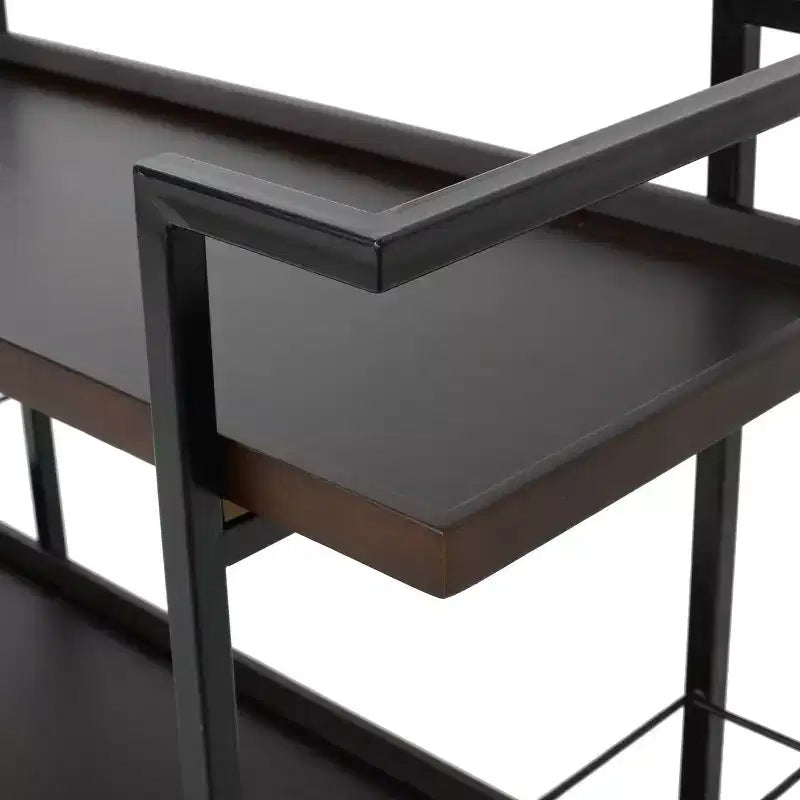Dessertes de bar Harrison GDFStudio en bois d'imitation et fer avec roulettes