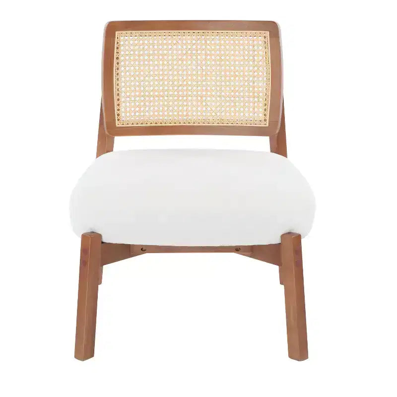 Lot de 2 fauteuils d'appoint, fauteuil de salon moderne avec dossier tissé, pour salon, chambre, beige - ModernLuxe