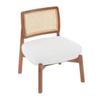 Lot de 2 fauteuils d'appoint, fauteuil de salon moderne avec dossier tissé, pour salon, chambre, beige - ModernLuxe