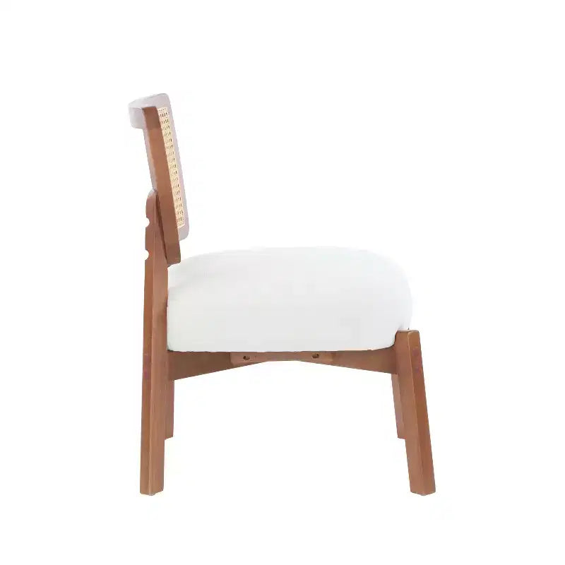 Lot de 2 fauteuils d'appoint, fauteuil de salon moderne avec dossier tissé, pour salon, chambre, beige - ModernLuxe