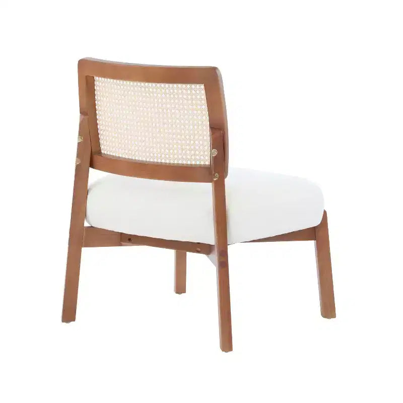 Lot de 2 fauteuils d'appoint, fauteuil de salon moderne avec dossier tissé, pour salon, chambre, beige - ModernLuxe