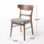 Christopher Knight Home Bryner Ensemble de salle à manger 5 pièces en bois et tissu de style moderne du milieu du siècle