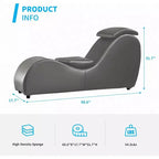 Mjkone Chaise Longue de Yoga 60 Pouces avec Coussin de Tête Réglable