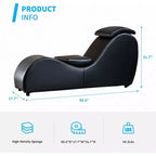 Mjkone Chaise Longue de Yoga 60 Pouces avec Coussin de Tête Réglable