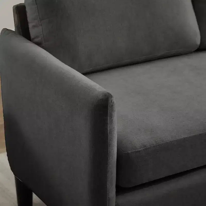 Ensemble de canapé d'angle réversible de luxe Hyleory - Tissu en mélange de lin, design modulaire gauche/droite, cadre robuste pour salon et studio.